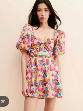 Merrill Puff-Sleeve Mini Dress